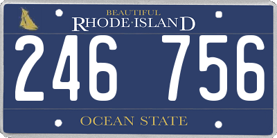 RI license plate 246756