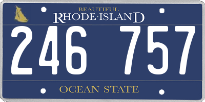 RI license plate 246757
