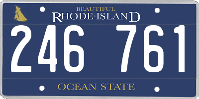 RI license plate 246761