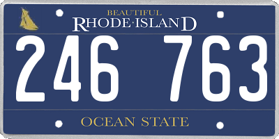 RI license plate 246763