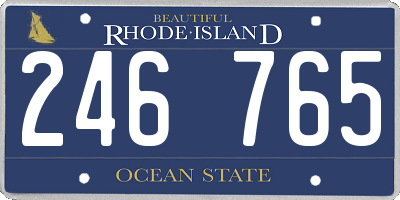 RI license plate 246765