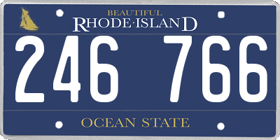 RI license plate 246766