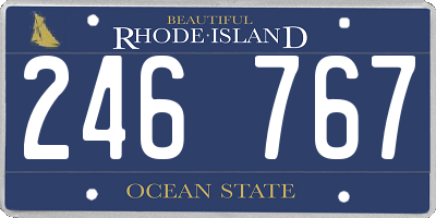 RI license plate 246767