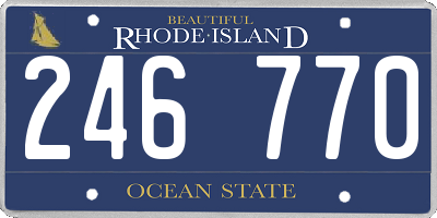 RI license plate 246770