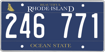 RI license plate 246771