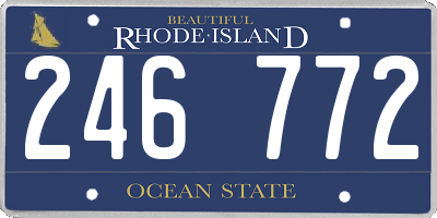 RI license plate 246772