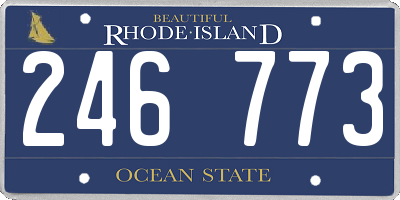 RI license plate 246773