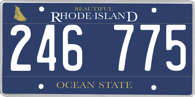 RI license plate 246775