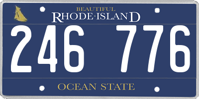 RI license plate 246776