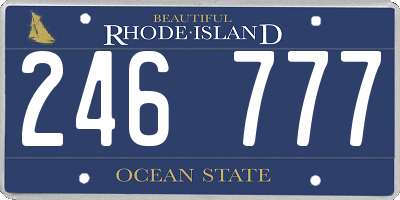 RI license plate 246777