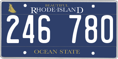 RI license plate 246780