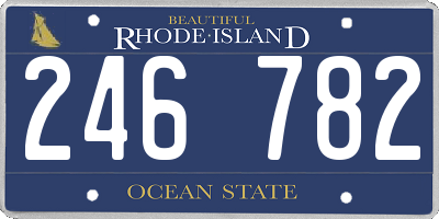 RI license plate 246782