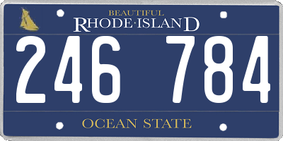 RI license plate 246784
