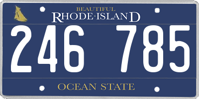 RI license plate 246785