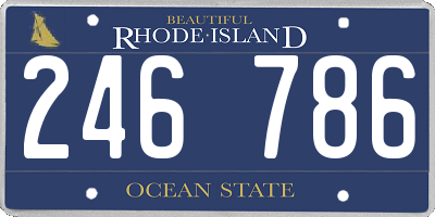RI license plate 246786