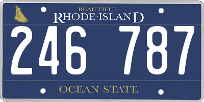 RI license plate 246787