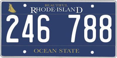 RI license plate 246788