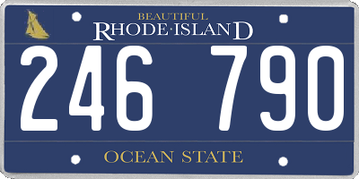 RI license plate 246790