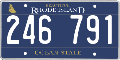 RI license plate 246791