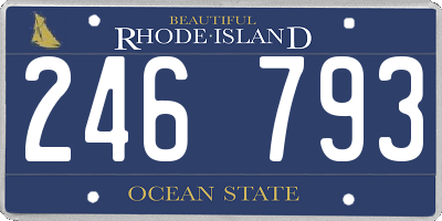 RI license plate 246793