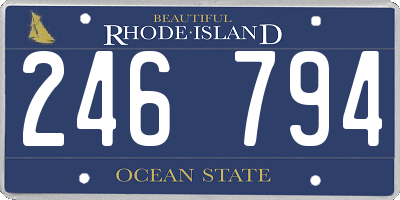RI license plate 246794
