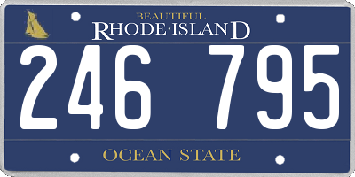 RI license plate 246795