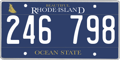 RI license plate 246798