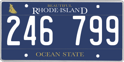 RI license plate 246799