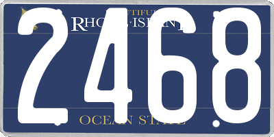 RI license plate 2468