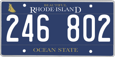 RI license plate 246802