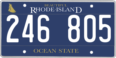 RI license plate 246805