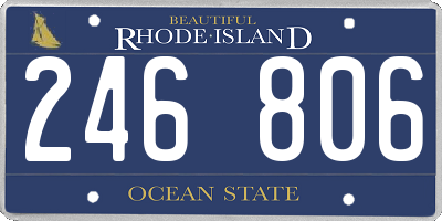 RI license plate 246806