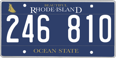 RI license plate 246810