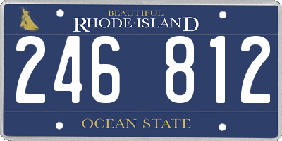 RI license plate 246812