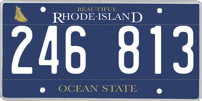 RI license plate 246813