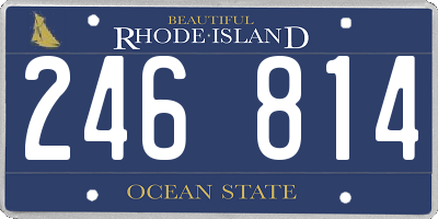 RI license plate 246814