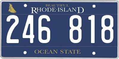 RI license plate 246818