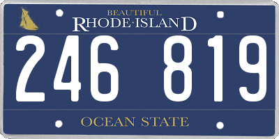 RI license plate 246819