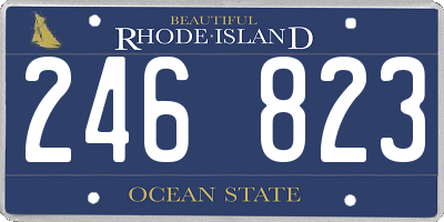 RI license plate 246823