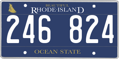 RI license plate 246824
