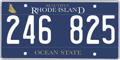 RI license plate 246825