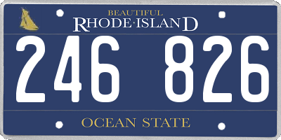 RI license plate 246826