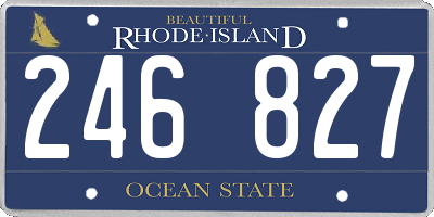 RI license plate 246827