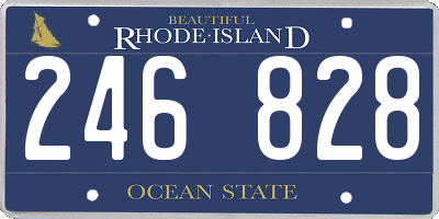 RI license plate 246828