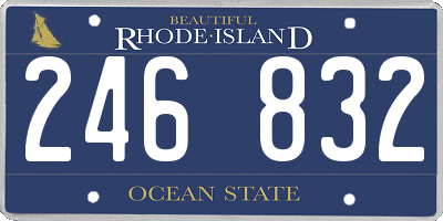 RI license plate 246832