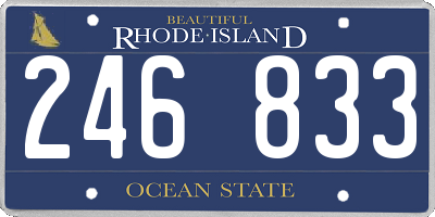 RI license plate 246833