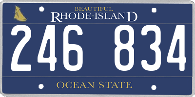 RI license plate 246834