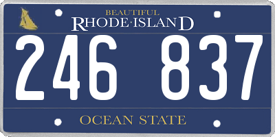 RI license plate 246837
