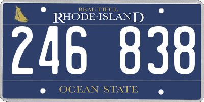 RI license plate 246838