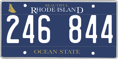 RI license plate 246844